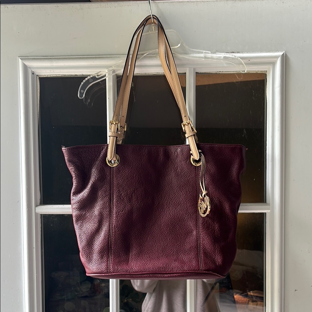 Michael Kord Burgundy Tote Bag